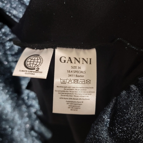 Ganni Shimmer Wrap Blue Dress - Picture 6 of 6
